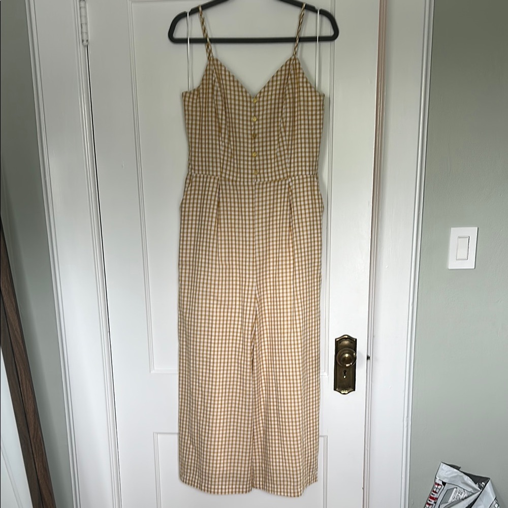 Anthropologie Gingham Jumpsuit